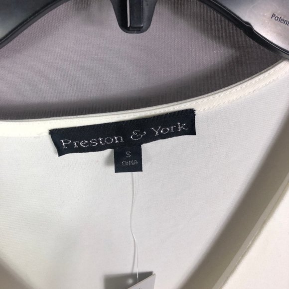 Preston & York Ivory Paige Knit V Neck Blouse Size Small - Picture 5 of 10